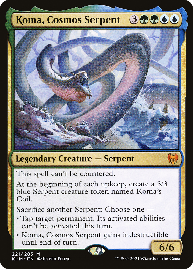 Koma, Cosmos Serpent (KHM-221) - Kaldheim Foil - Premium MTG Single from Wizards of the Coast - Just $5.22! Shop now at Game Crave Tournament Store