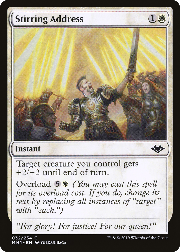 Stirring Address (MH1-032) - Modern Horizons Foil - Premium MTG Single from Wizards of the Coast - Just $0.25! Shop now at Game Crave Tournament Store