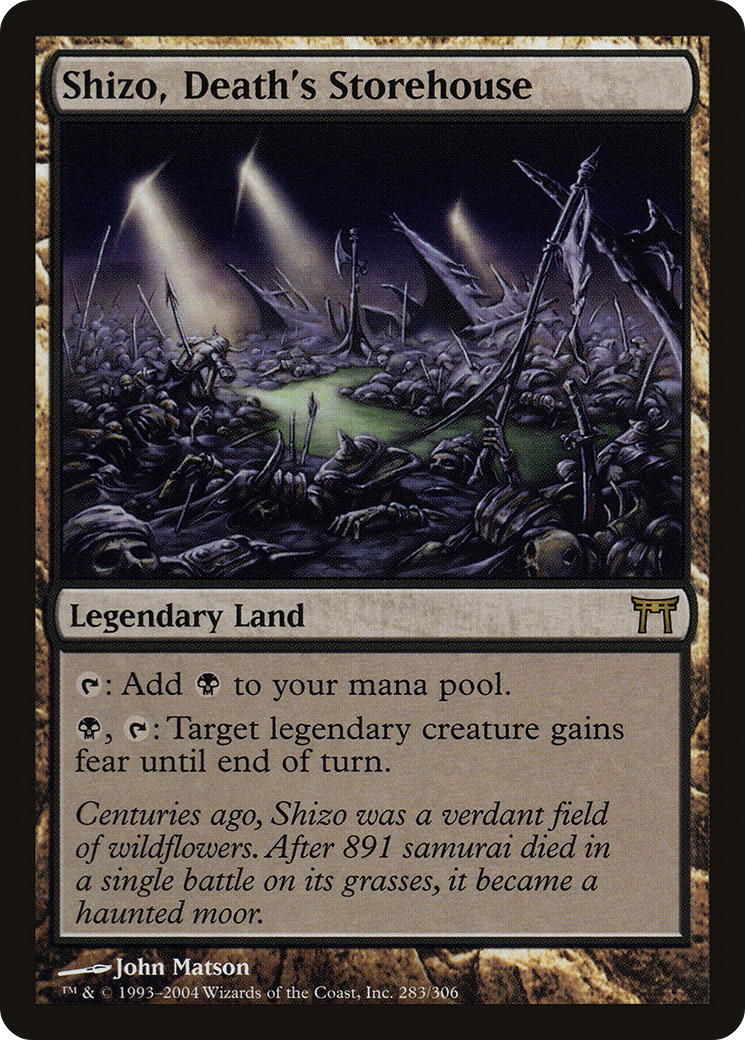 Shizo, Death's Storehouse (CHK-283) - Champions of Kamigawa Foil - Premium MTG Single from Wizards of the Coast - Just $24.42! Shop now at Game Crave Tournament Store