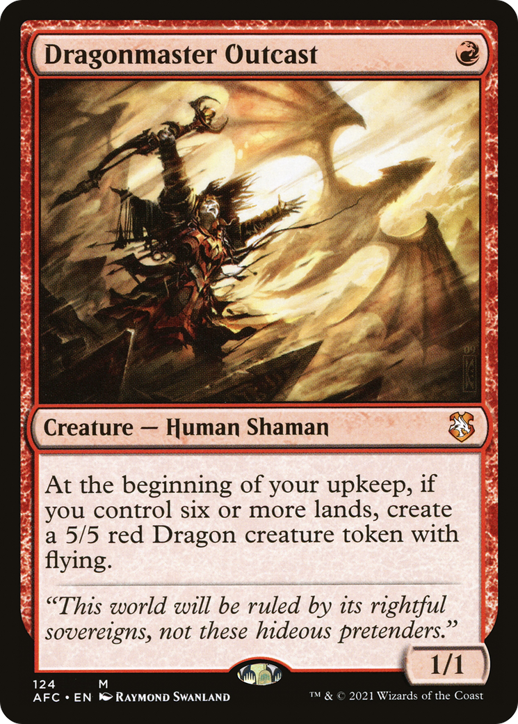 Dragonmaster Outcast (AFC-124) - Forgotten Realms Commander - Premium MTG Single from Wizards of the Coast - Just $0.25! Shop now at Game Crave Tournament Store