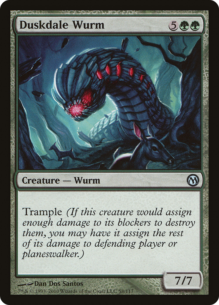 Duskdale Wurm (DPA-058) - Duels of the Planeswalkers - Premium MTG Single from Wizards of the Coast - Just $0.08! Shop now at Game Crave Tournament Store