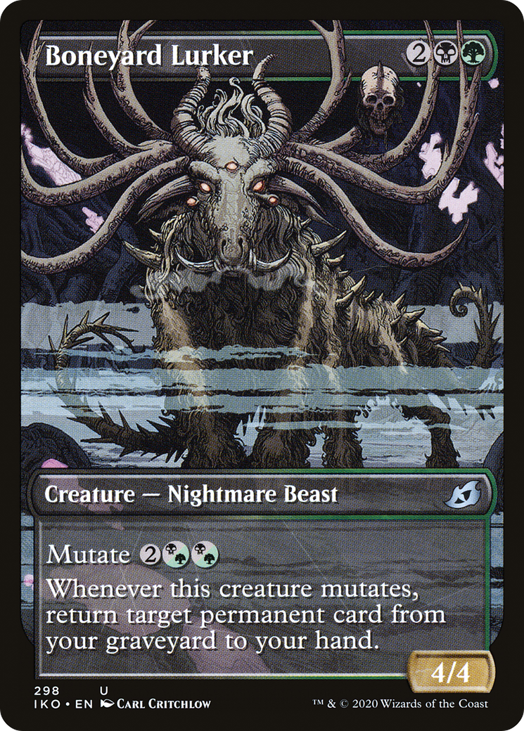 Boneyard Lurker (IKO-298) - Ikoria: Lair of Behemoths: (Showcase) Foil - Premium MTG Single from Wizards of the Coast - Just $0.12! Shop now at Game Crave Tournament Store