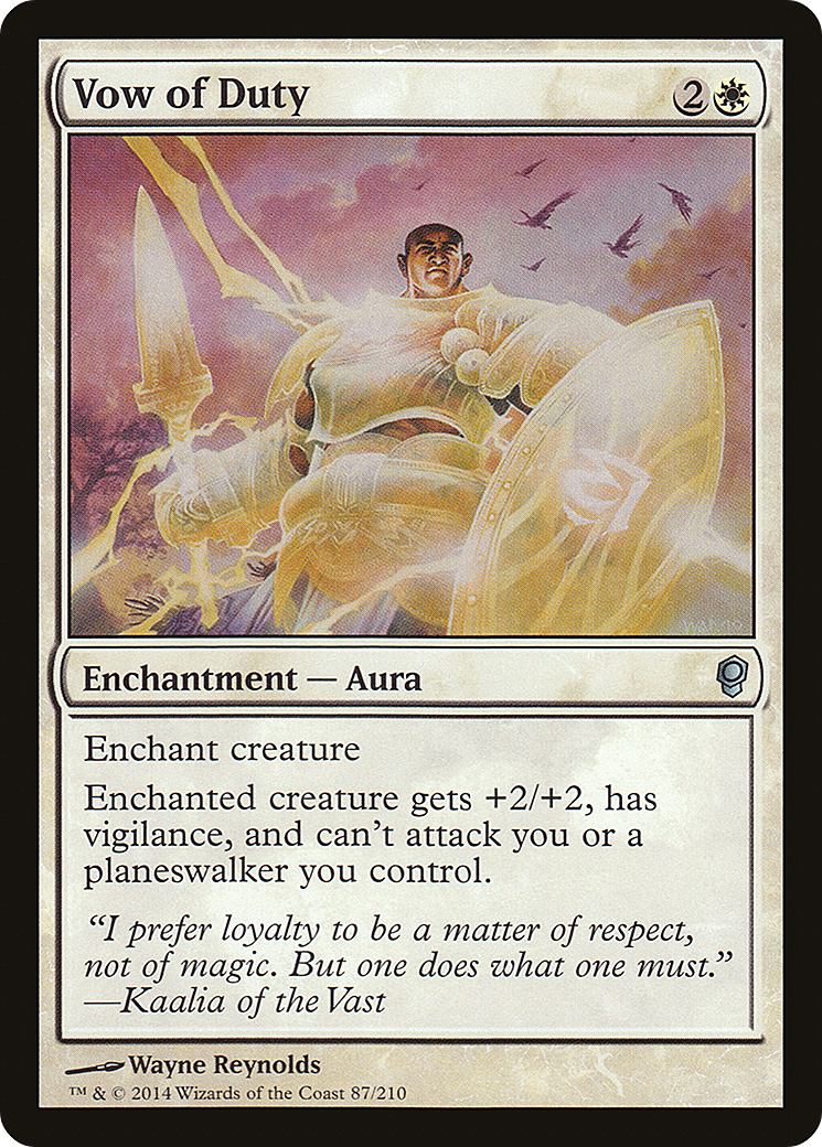 Vow of Duty (CNS-087) - Conspiracy Foil - Premium MTG Single from Wizards of the Coast - Just $1.30! Shop now at Game Crave Tournament Store