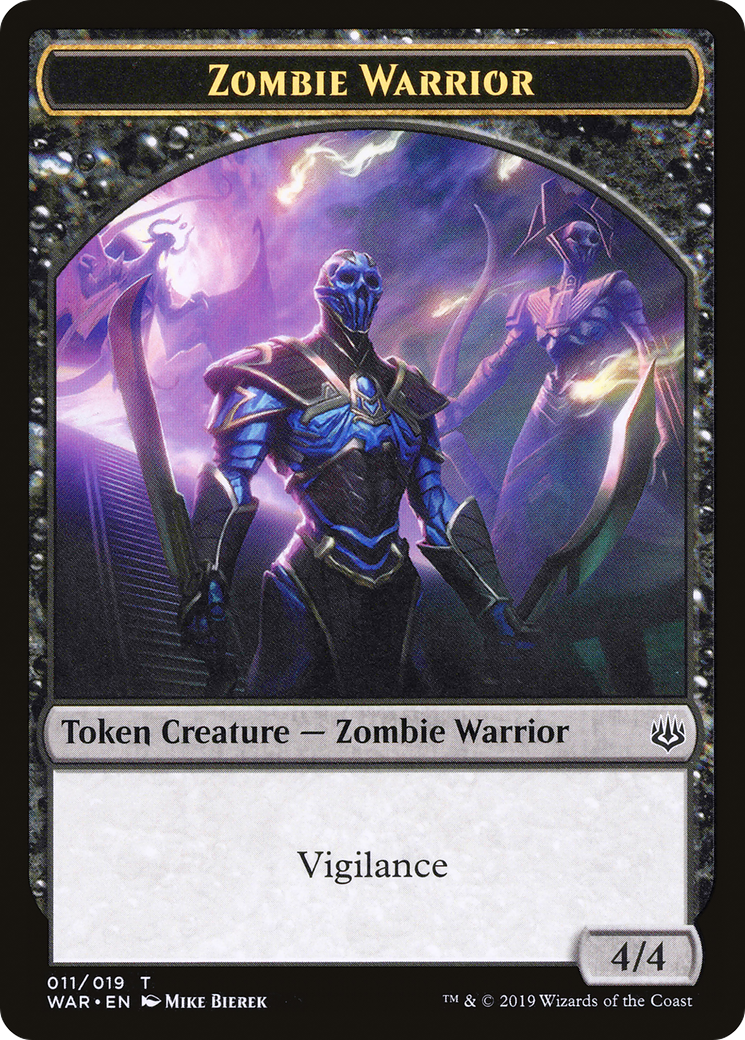 Zombie Warrior (TWAR-011) - War of the Spark Tokens - Premium MTG Single from Wizards of the Coast - Just $2.36! Shop now at Game Crave Tournament Store