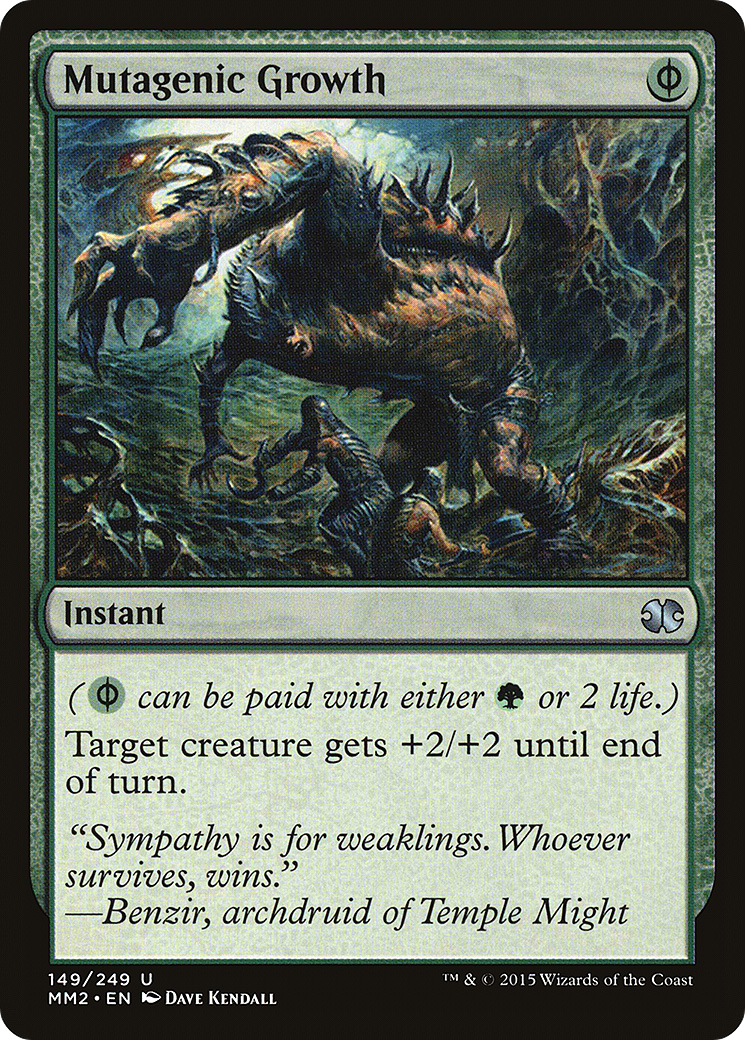 Mutagenic Growth (MM2-149) - Modern Masters 2015 - Premium MTG Single from Wizards of the Coast - Just $2.07! Shop now at Game Crave Tournament Store
