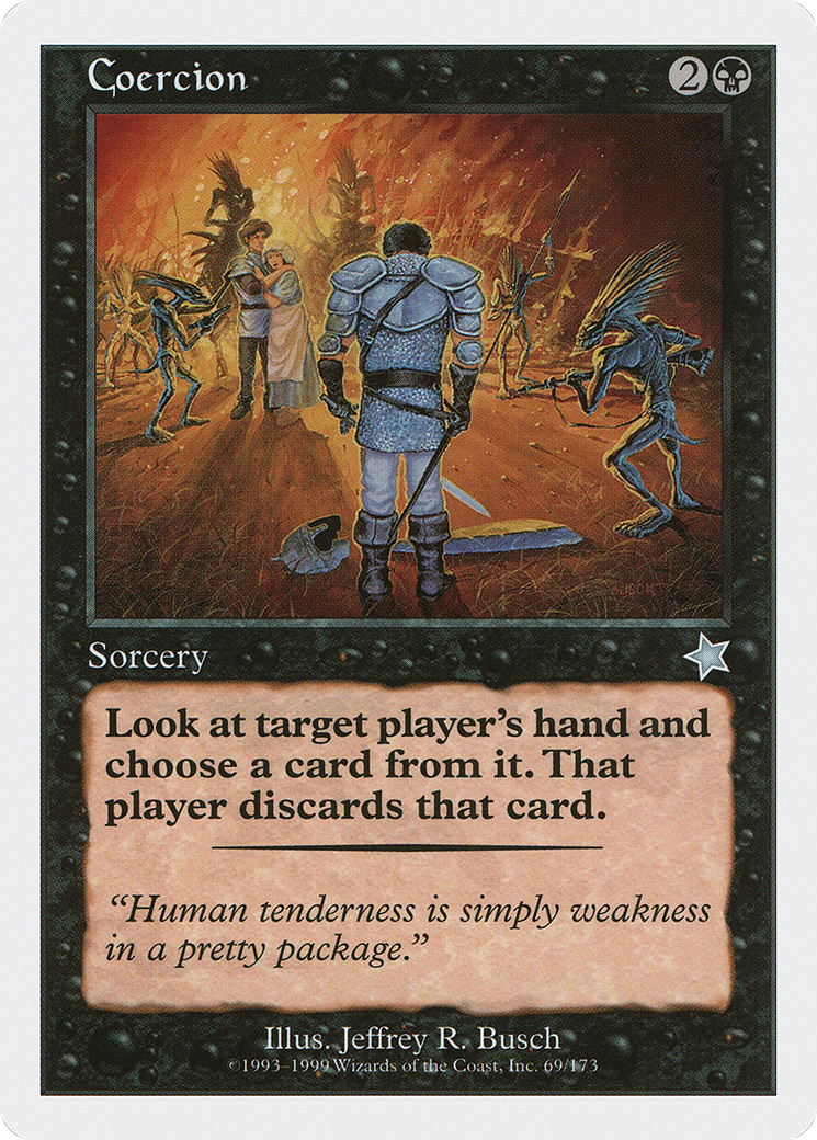 Coercion (S99-069) - Starter 1999 - Premium MTG Single from Wizards of the Coast - Just $0.25! Shop now at Game Crave Tournament Store