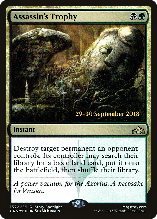 Assassin's Trophy (PGRN-152S) - Guilds of Ravnica Promos Foil - Premium MTG Single from Wizards of the Coast - Just $1.43! Shop now at Game Crave Tournament Store