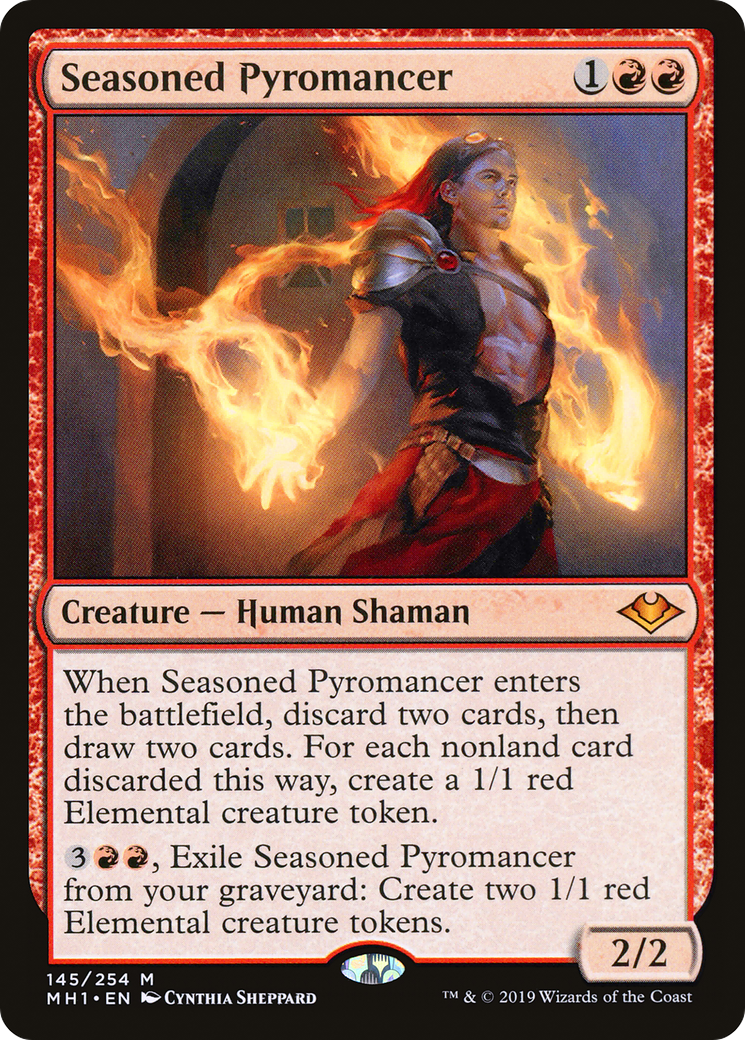 Seasoned Pyromancer (MH1-145) - Modern Horizons Foil - Premium MTG Single from Wizards of the Coast - Just $10.73! Shop now at Game Crave Tournament Store