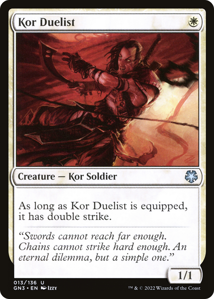 Kor Duelist (GN3-013) - Game Night: Free-for-All - Premium MTG Single from Wizards of the Coast - Just $0.25! Shop now at Game Crave Tournament Store