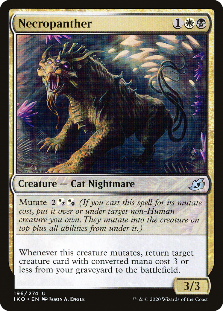 Necropanther (IKO-196) - Ikoria: Lair of Behemoths - Premium MTG Single from Wizards of the Coast - Just $0.08! Shop now at Game Crave Tournament Store