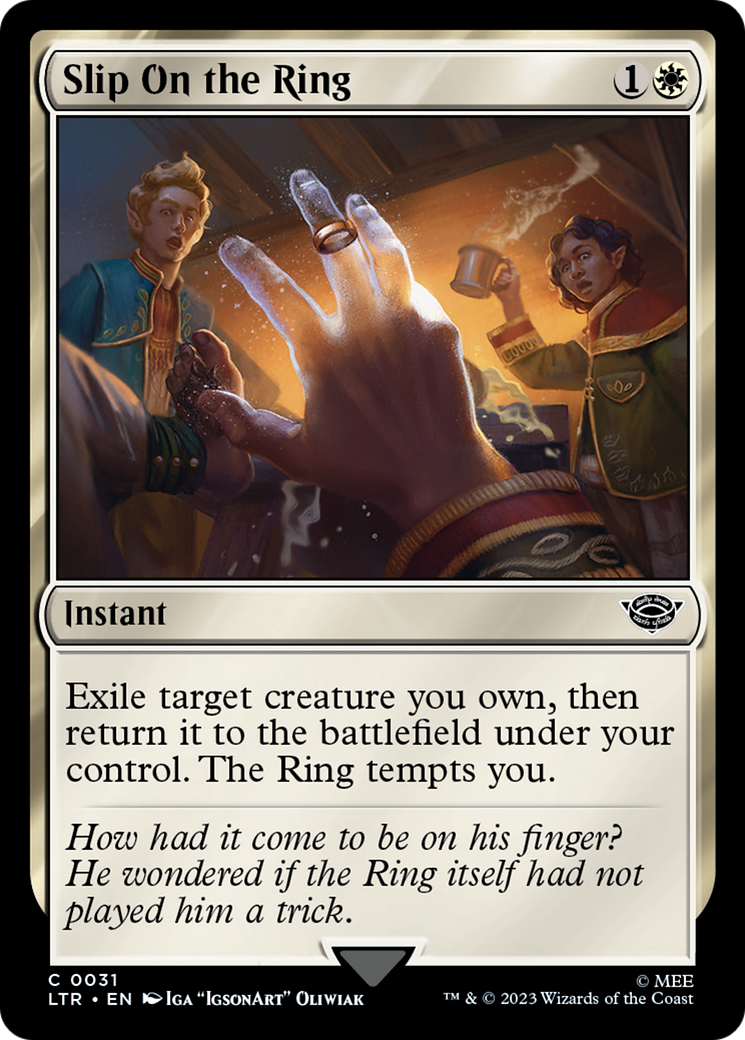 Slip On the Ring (LTR-031) - The Lord of the Rings: Tales of Middle-earth Foil - Premium MTG Single from Wizards of the Coast - Just $0.08! Shop now at Game Crave Tournament Store