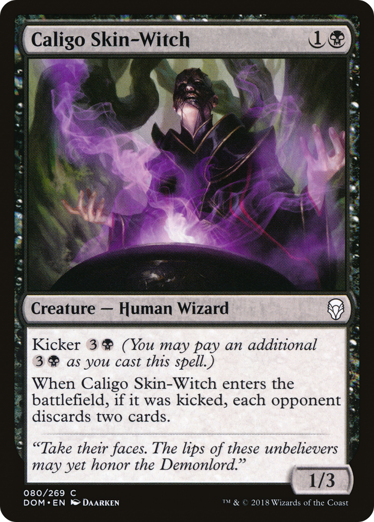 Caligo Skin-Witch (DOM-080) - Dominaria Foil - Premium MTG Single from Wizards of the Coast - Just $0.12! Shop now at Game Crave Tournament Store