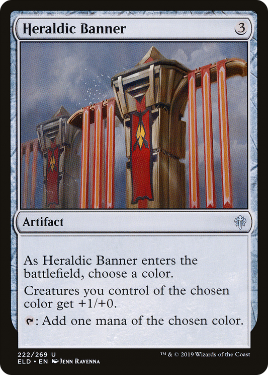 Heraldic Banner (ELD-222) - Throne of Eldraine - Premium MTG Single from Wizards of the Coast - Just $0.11! Shop now at Game Crave Tournament Store