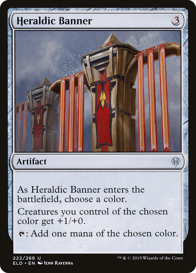 Heraldic Banner (ELD-222) - Throne of Eldraine Foil - Premium MTG Single from Wizards of the Coast - Just $0.24! Shop now at Game Crave Tournament Store