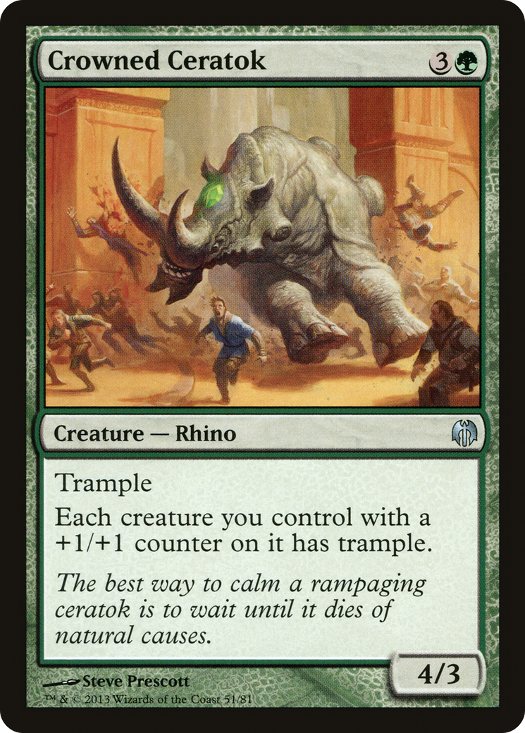 Crowned Ceratok (DDL-051) - Duel Decks: Heroes vs. Monsters - Premium MTG Single from Wizards of the Coast - Just $0.25! Shop now at Game Crave Tournament Store