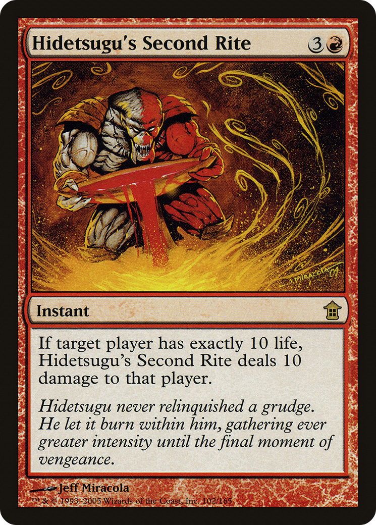 Hidetsugu's Second Rite (SOK-102) - Saviors of Kamigawa - Premium MTG Single from Wizards of the Coast - Just $0.16! Shop now at Game Crave Tournament Store