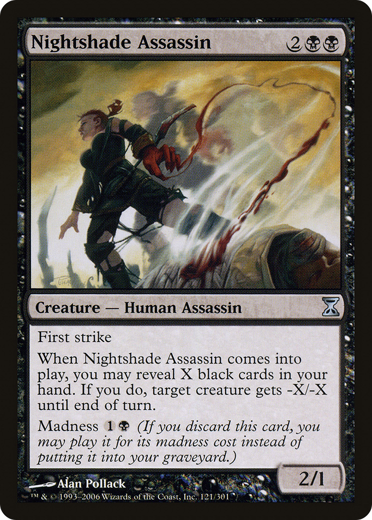 Nightshade Assassin (TSP-121) - Time Spiral Foil - Premium MTG Single from Wizards of the Coast - Just $0.24! Shop now at Game Crave Tournament Store