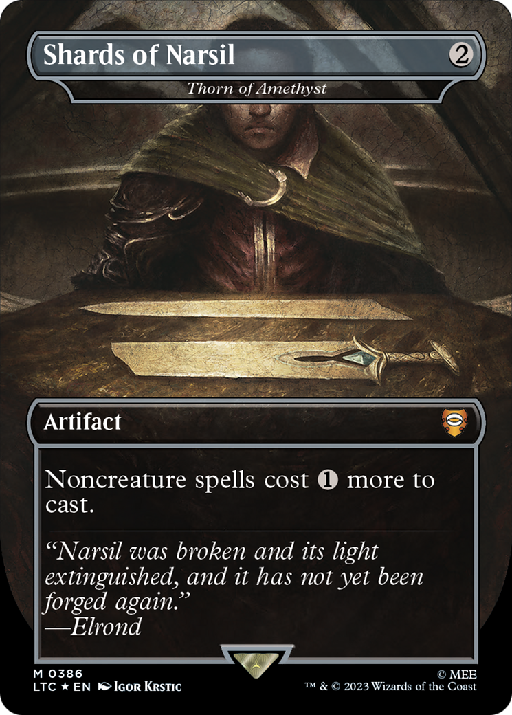 Thorn of Amethyst (LTC-386) - Tales of Middle-earth Commander / Shards of Narsil (Borderless) Foil - Premium MTG Single from Wizards of the Coast - Just $1.24! Shop now at Game Crave Tournament Store