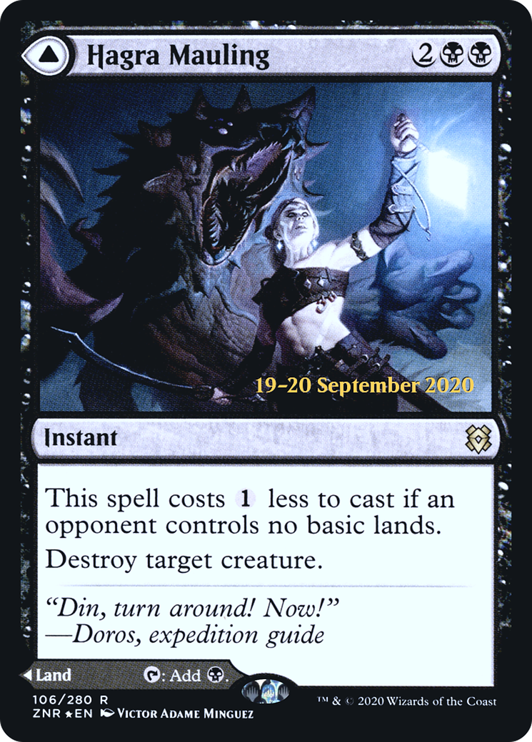 Hagra Mauling // Hagra Broodpit (PZNR-106S) - Zendikar Rising Promos Foil - Premium MTG Single from Wizards of the Coast - Just $0.48! Shop now at Game Crave Tournament Store
