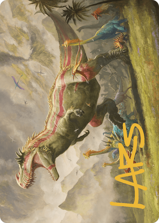 Ghalta, Stampede Tyrant // Ghalta, Stampede Tyrant (ALCI-024) - The Lost Caverns of Ixalan Art Series (Borderless) Foil - Premium MTG Single from Wizards of the Coast - Just $0! Shop now at Game Crave Tournament Store