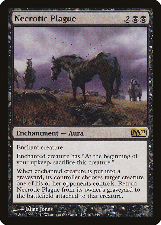 Necrotic Plague (M11-107) - Magic 2011 - Premium MTG Single from Wizards of the Coast - Just $0.08! Shop now at Game Crave Tournament Store