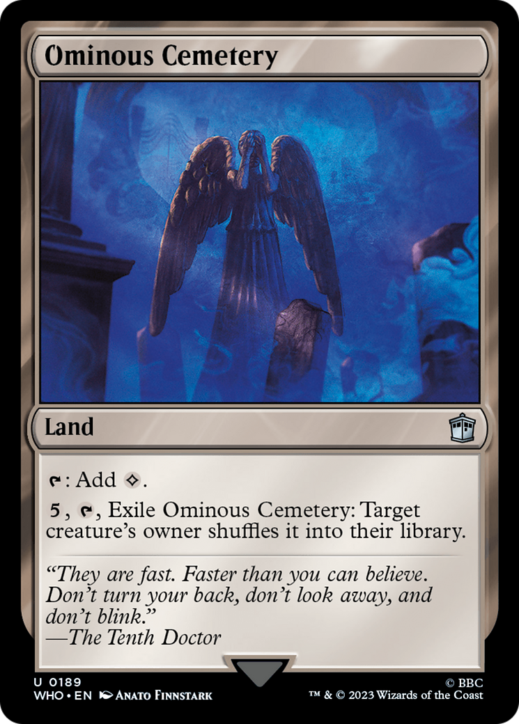 Ominous Cemetery (WHO-189) - Doctor Who - Premium MTG Single from Wizards of the Coast - Just $0.08! Shop now at Game Crave Tournament Store