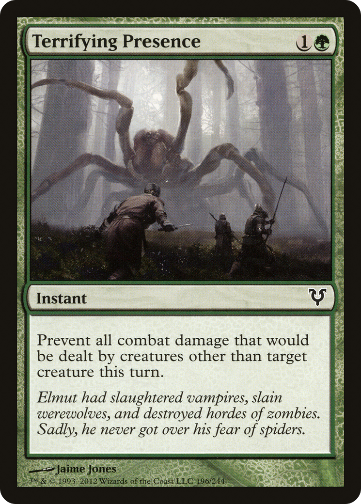 Terrifying Presence (AVR-196) - Avacyn Restored - Premium MTG Single from Wizards of the Coast - Just $0.08! Shop now at Game Crave Tournament Store