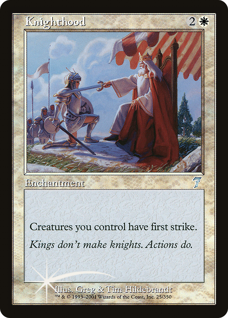 Knighthood (7ED-25★) - Seventh Edition Foil - Premium MTG Single from Wizards of the Coast - Just $4.80! Shop now at Game Crave Tournament Store