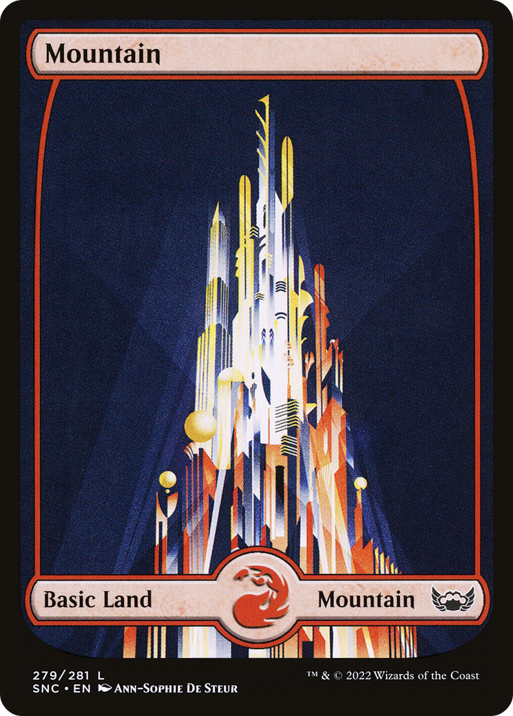 Mountain (SNC-279) - Streets of New Capenna: (Full Art) Foil - Premium MTG Single from Wizards of the Coast - Just $0.26! Shop now at Game Crave Tournament Store