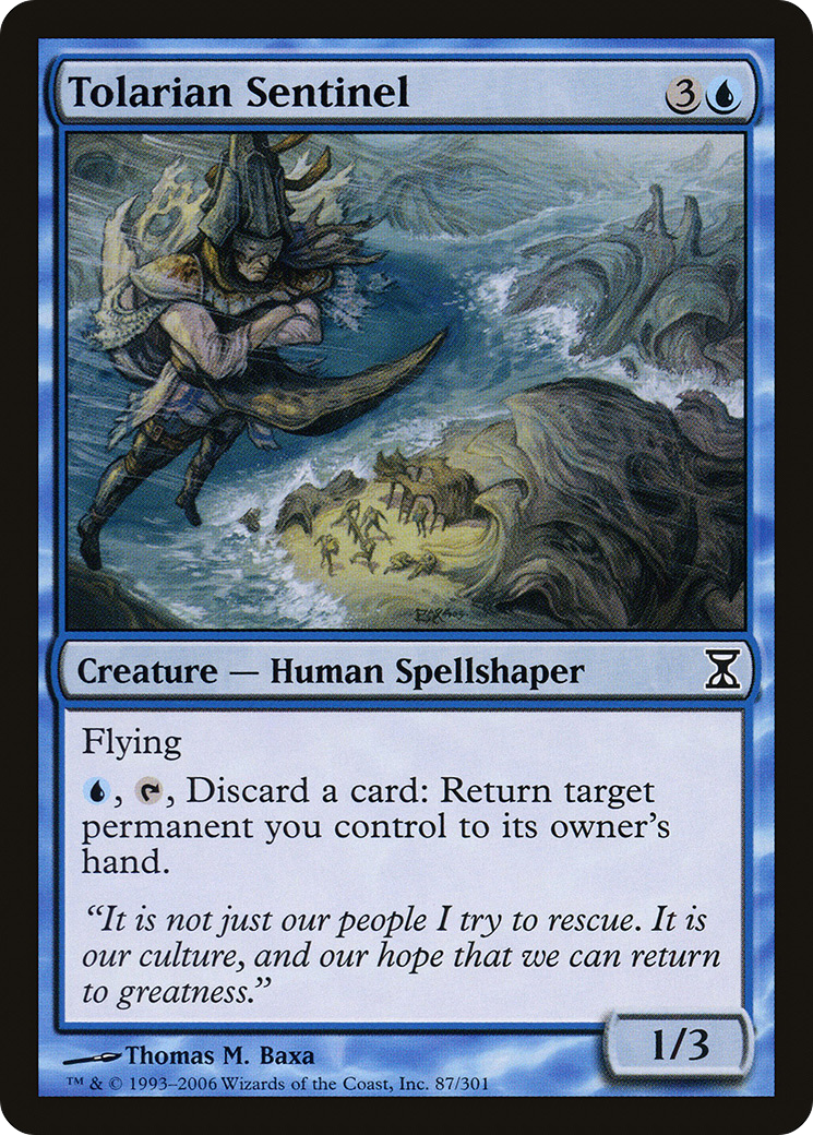 Tolarian Sentinel (TSP-087) - Time Spiral Foil - Premium MTG Single from Wizards of the Coast - Just $0.08! Shop now at Game Crave Tournament Store