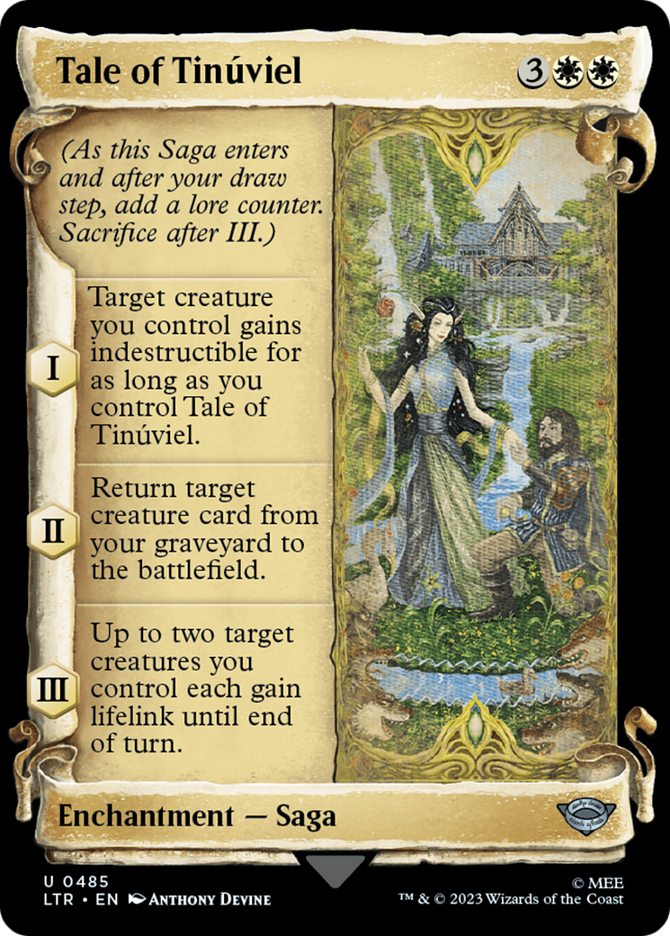 Tale of Tinúviel (LTR-485) - The Lord of the Rings: Tales of Middle-earth: (Showcase) Foil - Premium MTG Single from Wizards of the Coast - Just $0.27! Shop now at Game Crave Tournament Store