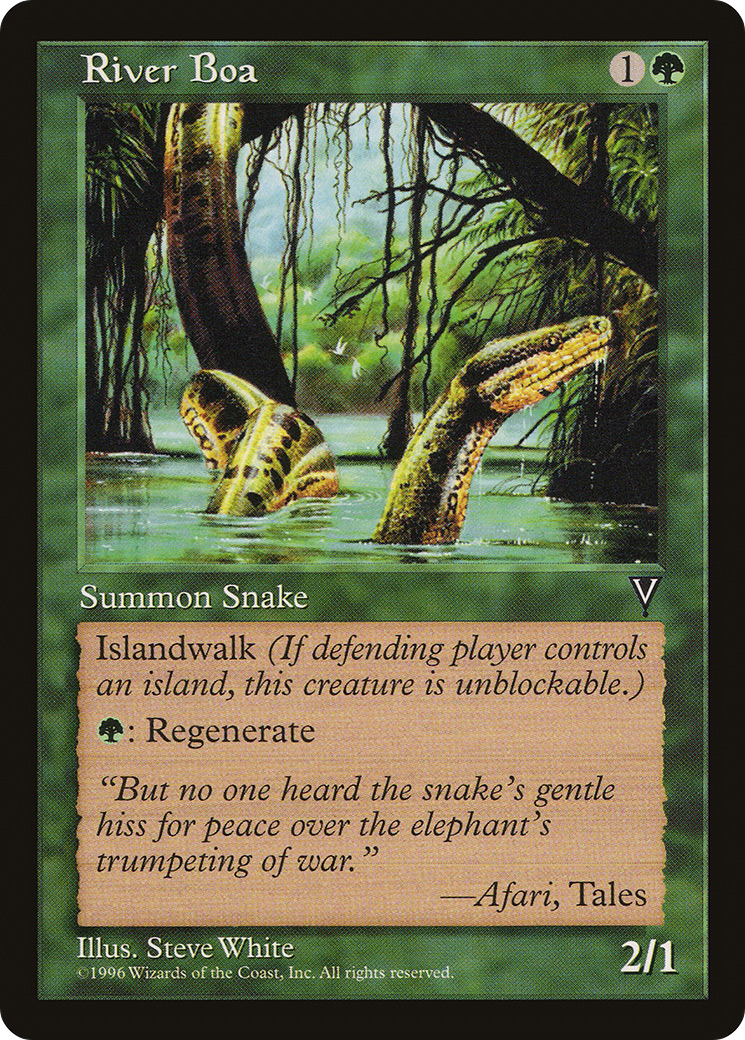 River Boa (VIS-118) - Visions - Premium MTG Single from Wizards of the Coast - Just $0.08! Shop now at Game Crave Tournament Store
