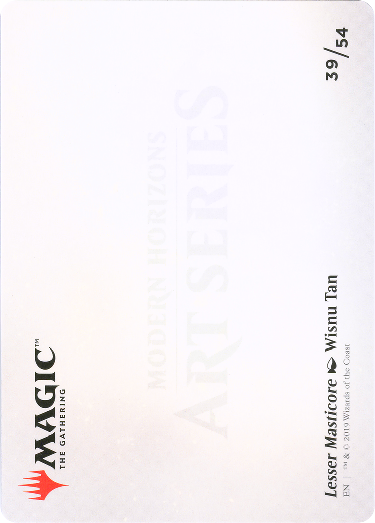 Lesser Masticore // Lesser Masticore (AMH1-039) - Modern Horizons Art Series (Borderless) - Premium MTG Single from Wizards of the Coast - Just $0! Shop now at Game Crave Tournament Store