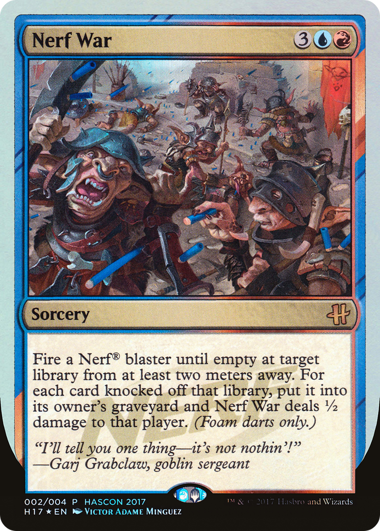 Nerf War (H17-002) - HasCon 2017 Foil - Premium MTG Single from Wizards of the Coast - Just $3.47! Shop now at Game Crave Tournament Store