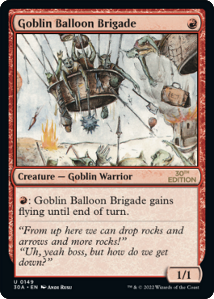 Goblin Balloon Brigade (30A-149) - 30th Anniversary Edition - Premium MTG Single from Wizards of the Coast - Just $0.46! Shop now at Game Crave Tournament Store