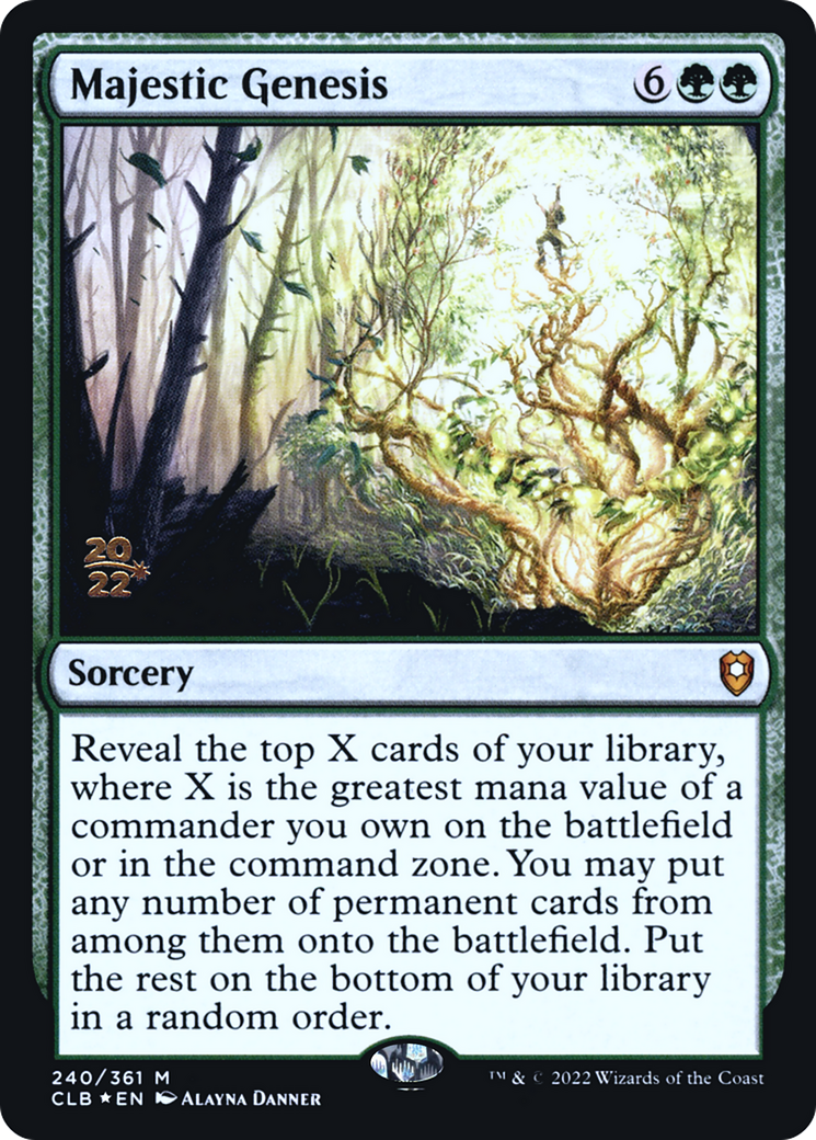 Majestic Genesis (PCLB-240S) - Battle for Baldur's Gate Promos Foil - Premium MTG Single from Wizards of the Coast - Just $0.70! Shop now at Game Crave Tournament Store