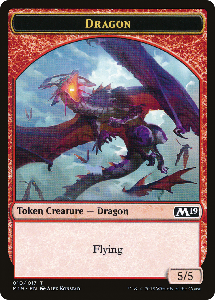 Dragon (TM19-010) - Core Set 2019 Tokens - Premium MTG Single from Wizards of the Coast - Just $0.08! Shop now at Game Crave Tournament Store