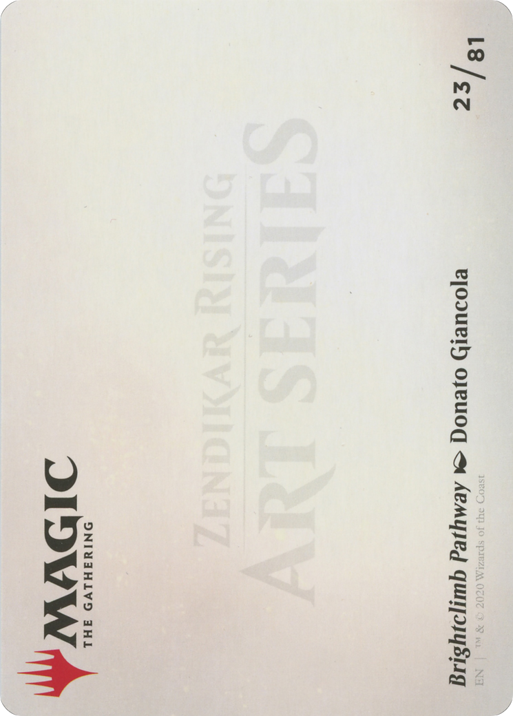 Brightclimb Pathway // Brightclimb Pathway (AZNR-023) - Zendikar Rising Art Series (Borderless) - Premium MTG Single from Wizards of the Coast - Just $0! Shop now at Game Crave Tournament Store