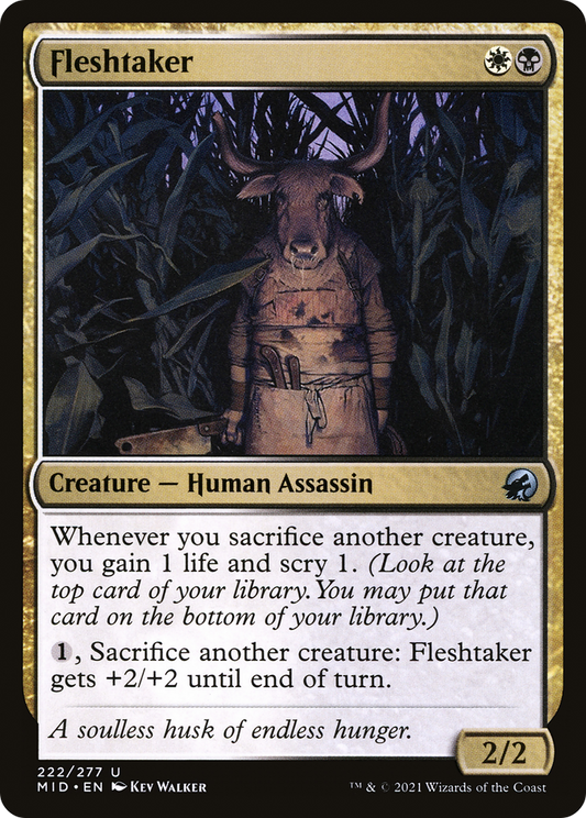 Fleshtaker (MID-222) - Innistrad: Midnight Hunt - Premium MTG Single from Wizards of the Coast - Just $0.25! Shop now at Game Crave Tournament Store