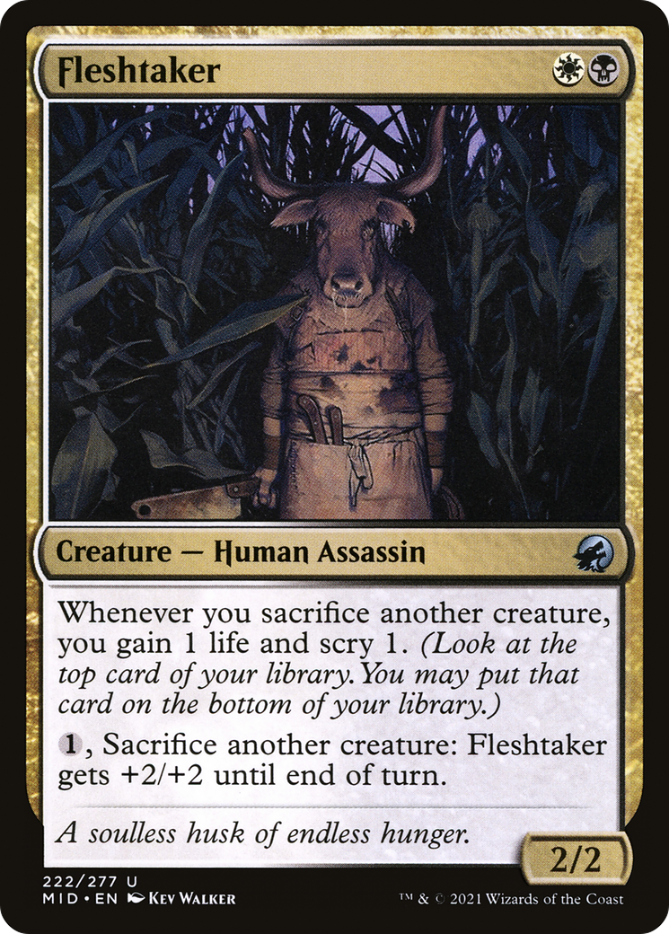Fleshtaker (MID-222) - Innistrad: Midnight Hunt Foil - Premium MTG Single from Wizards of the Coast - Just $0.25! Shop now at Game Crave Tournament Store