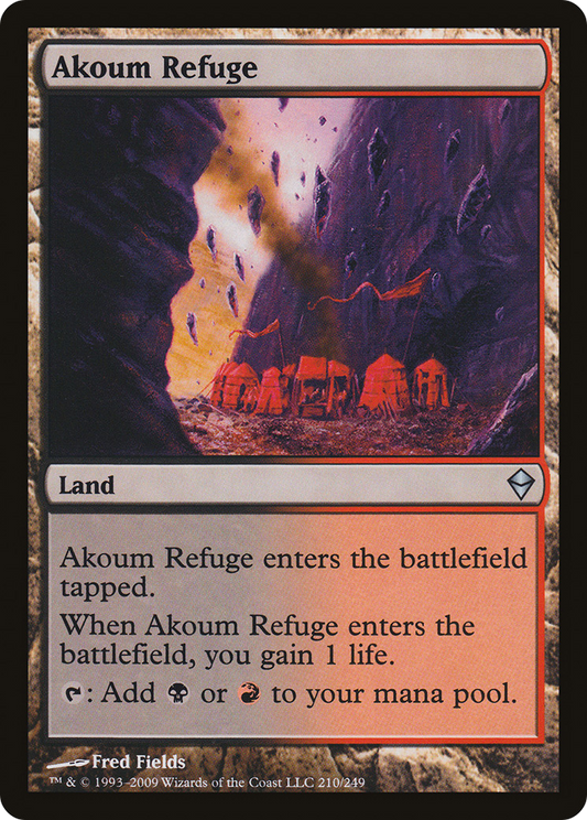 Akoum Refuge (ZEN-210) - Zendikar Foil - Premium MTG Single from Wizards of the Coast - Just $0.89! Shop now at Game Crave Tournament Store