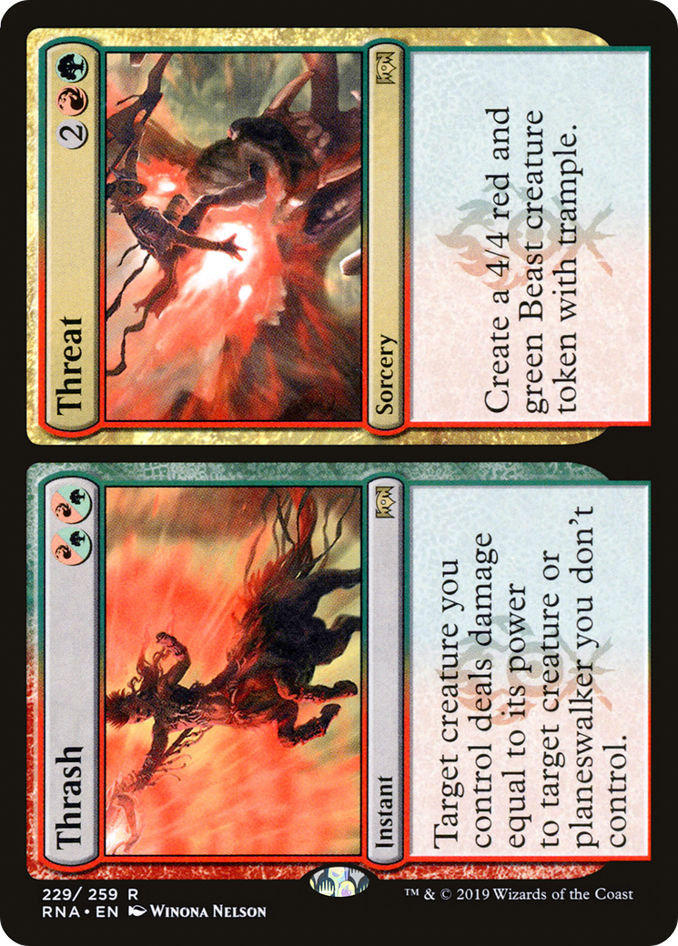 Thrash // Threat (RNA-229) - Ravnica Allegiance - Premium MTG Single from Wizards of the Coast - Just $0.08! Shop now at Game Crave Tournament Store