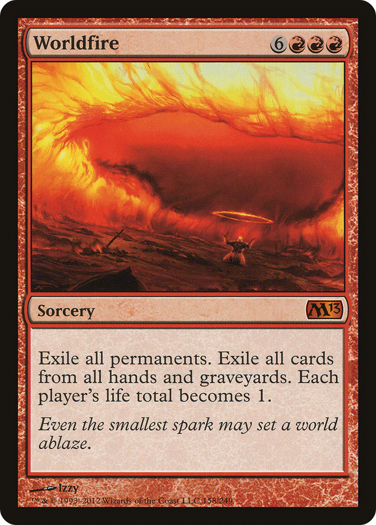 Worldfire (M13-158) - Magic 2013 Foil - Premium MTG Single from Wizards of the Coast - Just $13.79! Shop now at Game Crave Tournament Store