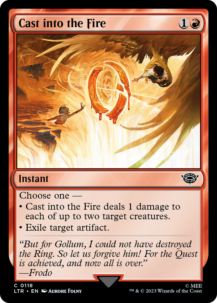 Cast into the Fire (LTR-118) - The Lord of the Rings: Tales of Middle-earth - Premium MTG Single from Wizards of the Coast - Just $0.08! Shop now at Game Crave Tournament Store