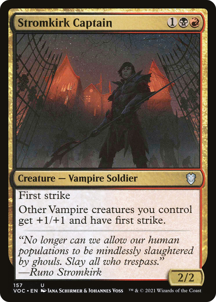 Stromkirk Captain (VOC-157) - Crimson Vow Commander - Premium MTG Single from Wizards of the Coast - Just $2.38! Shop now at Game Crave Tournament Store