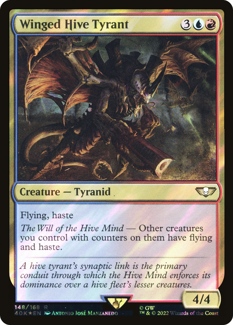 Winged Hive Tyrant (40K-148★) - Warhammer 40,000 Commander Foil - Premium MTG Single from Wizards of the Coast - Just $0.43! Shop now at Game Crave Tournament Store