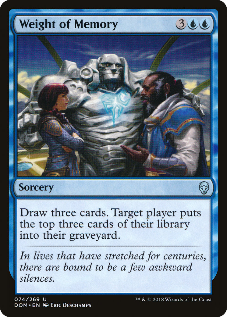 Weight of Memory (DOM-074) - Dominaria - Premium MTG Single from Wizards of the Coast - Just $0.08! Shop now at Game Crave Tournament Store