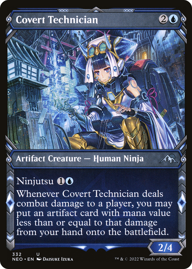 Covert Technician (NEO-332) - Kamigawa: Neon Dynasty: (Showcase) - Premium MTG Single from Wizards of the Coast - Just $0.08! Shop now at Game Crave Tournament Store