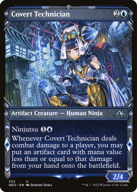 Covert Technician (NEO-332) - Kamigawa: Neon Dynasty: (Showcase) - Premium MTG Single from Wizards of the Coast - Just $0.08! Shop now at Game Crave Tournament Store