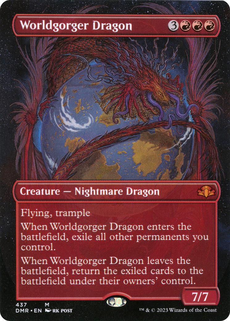 Worldgorger Dragon (DMR-437) - Dominaria Remastered (Borderless) Foil - Premium MTG Single from Wizards of the Coast - Just $6.92! Shop now at Game Crave Tournament Store